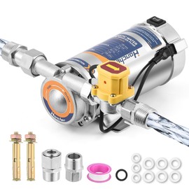 Hanchen Water Pressure Booster Pump Stainless Steel 304 Pump Head, 1/4 HP Automatic Home Booster Pump with Flow Switch