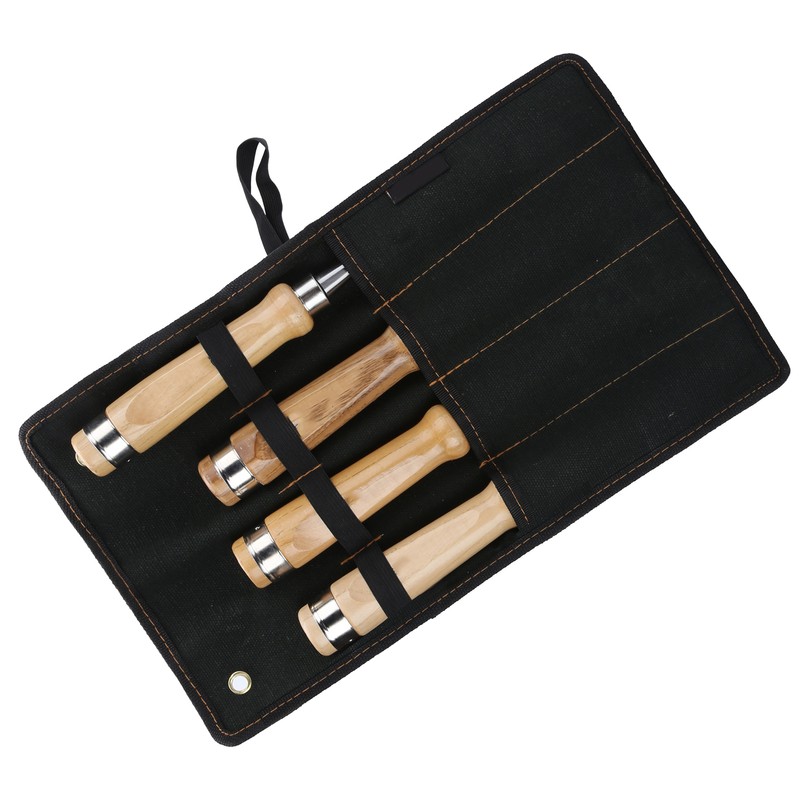 4pcs/set Wood Carving Chisel Flat Blade DIY Woodworking Hand Tool