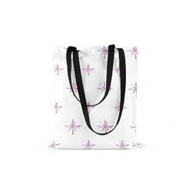 Le Jardin du Lin Printed Shopping Bag with Two Black Long Handles, Foldable Fabric Bag with Two Long Handles, Size: 48 x 55 cm