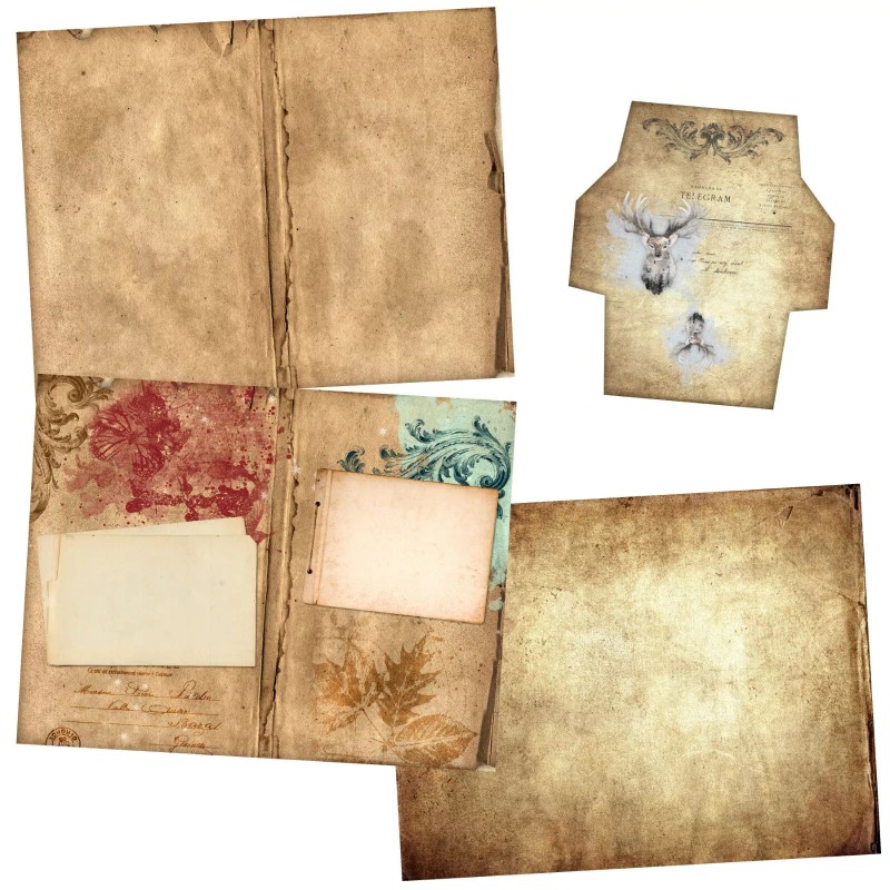 EZscrapbooks Vintage Christmas Red DIY Kit - Junk Journal, Journal,