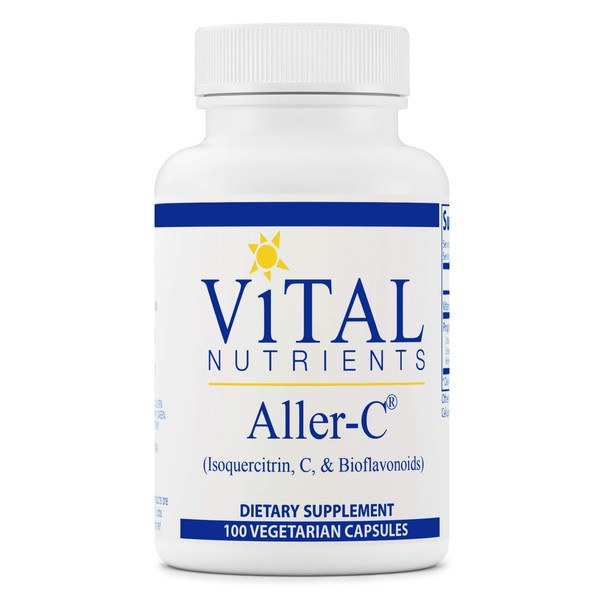 Vital Nutrients Aller-C | Isoquercitrin, Vitamin C, and Bioflavonoids | Respiratory and Sinus Support* | Vegan Supplement | Gluten, Dairy and Soy Free | 100 Capsules