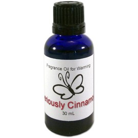 Candlecopia Seriously Cinnamon Concentrated Premium Fragrance Oil, Cobalt Blue Glass Bottle, Euro Style Dropper Cap