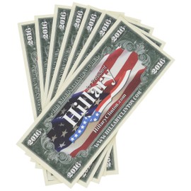 Set of 100 - Hillary Clinton 2016 Presidential Dollar Bill