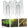 CORHAD 10 pcs Heavy Duty U Shaped Garden Ground Pegs