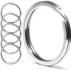 [caak] Stainless Steel Flat Key Ring Holder Double Ring Lightweight