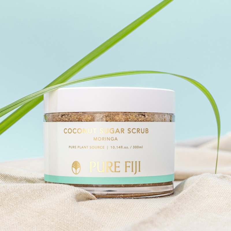 Pure Fiji Coconut Sugar Scrub 300ml - Moringa
