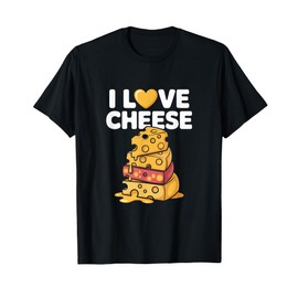 I Love Cheese Fun Humor Graphic Lovers T-Shirt