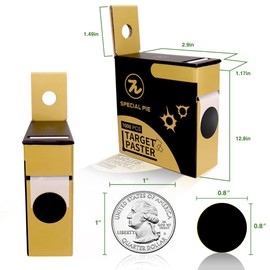 SPECIAL PIE Shooting Plasters, 1,000 Pieces Diameter 20 mm, Target, Shooting Sports, Round Stickers, Dot Stickers, Marking Point, in Dispenser Box (Black, Pack of 2)