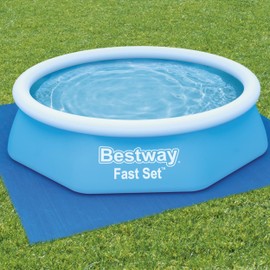 Bestway 58000 Ground Cloth Swimming Pool Floor Protector, 274 x 274 cm, Blue