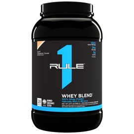Rule 1 Proteins Rule One Proteins, R1 Whey Blend - 24g Fast-Acting Whey Protein Concentrates, Isolates, and Hydrolysates Per Serving, with Naturally Occurring EAAs and BCAAs (2 Pounds*, Toasted Cinnamon Cereal)