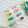 ONPRESS 30Pcs Summer Shell Press on Nails Medium Almond Fake