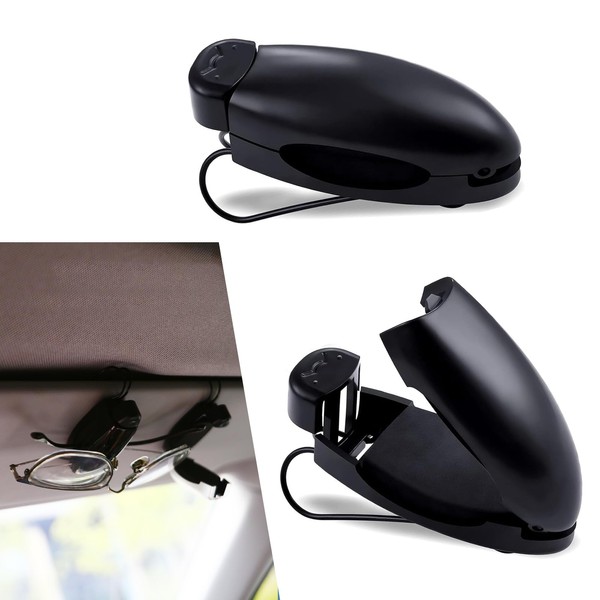 Gseigvee Pack-2 Car Sun Visor Sunglasses Holder, 2.97" x 1.61"