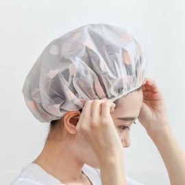 Water drop hair cap shower bath cap for bathroom / 물방울 헤어캡 샤워 목욕캡 욕실용