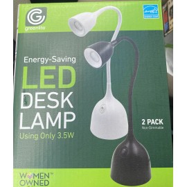 Greenlite Desk Lamps 2 in box Energy Saving LED Flexible Last 30,000 Hours