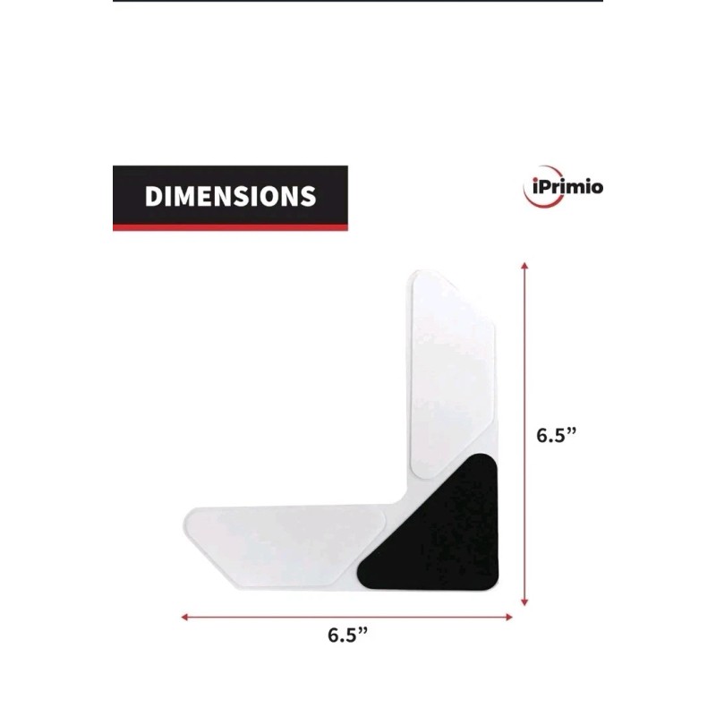 iPrimio Best V Shape Design Rug Corner Grip Tape (6.5"x6.5")
