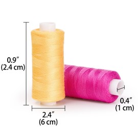 Tosnail 60 Rolls Sewing Threads Kit, 400 Yard per Polyester Thread Spools for Sewing Machine, All Purpose Thread String for Hand Sewing and Embroidery