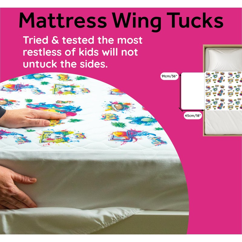 Bedwetz® Potty Training Bed Pads, 100% Waterproof Mattress Protector, Size