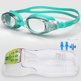 ZABERT Swimming Goggles, W5 Swimming Goggles for Adults Men Women Children 8+ Years Glasses Anti-Fog UV Protection Triathlons Competitions Swimming Goggles Teal Turquoise Teal Turquoise Turquoise