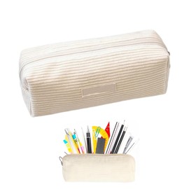 Pencil Case Girls Teenager Pencil Case Corduroy Fabric Pencil Case School Pencil Case Beige Pencil Case Aesthetic Pencil Case Study Pencil Case Beige
