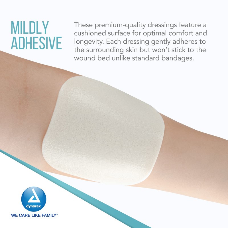 Dynarex DynaDerm Hydrocolloid Dressings, Sterile Moist Bandages Used for All