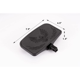 Kinglemc Front Rear Rider Passenger Floorboard FootPeg for Victory / Indian (Eagle 7.9*4.5", Black)