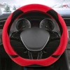 WJMZ Fluffy Steering Wheel Cover D Shape, Cute Fuzzy Steering