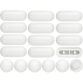 SNOKAY 20 Pcs Set Toilet WC Seat Buffers Universal Toilet Bumper Replacement Cushioning Pads Toilet Seat Bumper Noise Dampening Bumpers Gasket Toilet Seat Buffer Set (White)