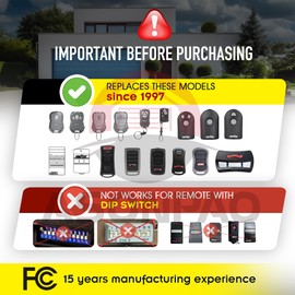 ASONPAO 2X GITR-3/OCDTR-3 Genie Overhead Door Garage Door Opener Remote,IntelliCode/CodeDodger 390MHZ (Brown 2Pak) 3-Years-Warranty