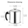 Kyraton Bacon Grease Container With Strainer, 48 oz Stainless Steel