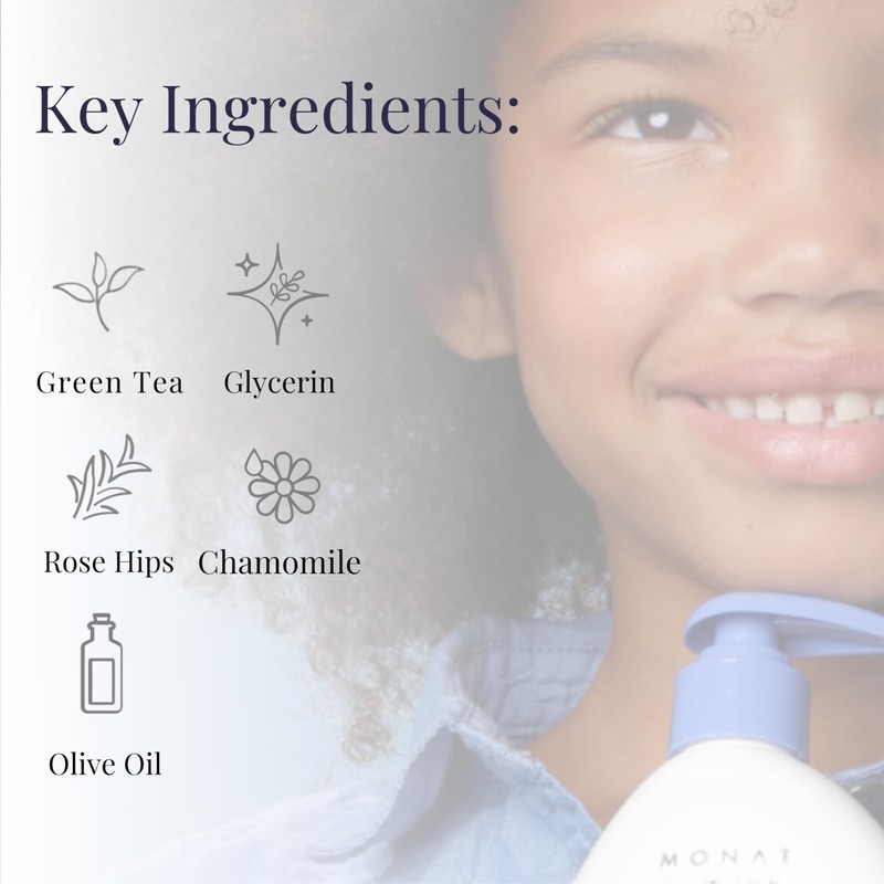 MONAT Junior Gentle 3-in-1 Hair Care System - Shampoo, Conditioner,