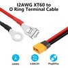 SinLoon XT60 to O Ring Terminal Cable 12AWG 23.6inch XT60H
