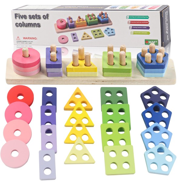 TIVUNORON Shapes Sorting Stacking Toy, Activity and Development Toy, Colour