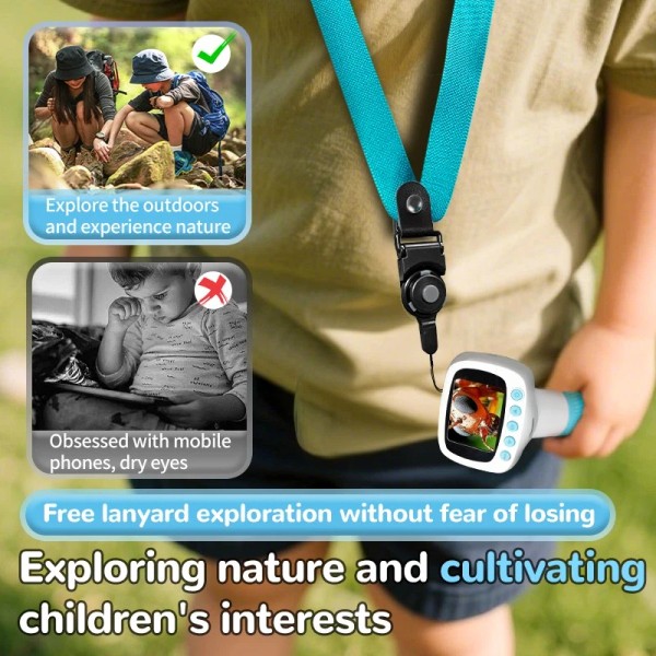 branded Pocket Microscope Gift for Kids 2.0" Screen, High-Definitio