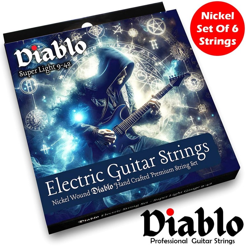 Diablo Electric Guitar Strings 9-42 Nickel Super Light Set -