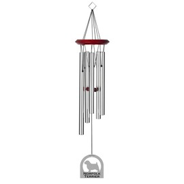 Chimesofyourlife E4223 Wind Chime, Norfolk Terrier/Silver, 19-Inch