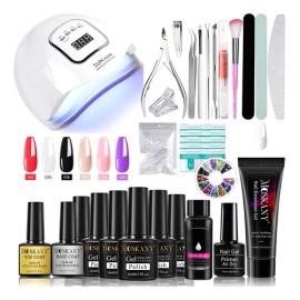 Kit Gel Extensión Construcción Poligel Reparación Uñas Rotas