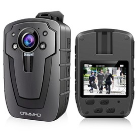 CAMMHD C8-32G 1296P Body Camera with Audio and Video 11-12Hrs Video Record Night Vision IP67 Waterproof Body Mounted Camera with Extended Memory for Outdoor, Law Enforcement, Guard, Travel