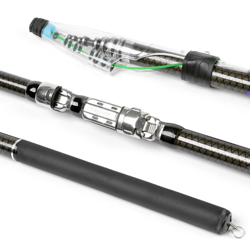 2.7m/3.6m/4.5m/5.4m/6.3m Telescopic Fishing Rod Carbon Fiber Fishing Rod