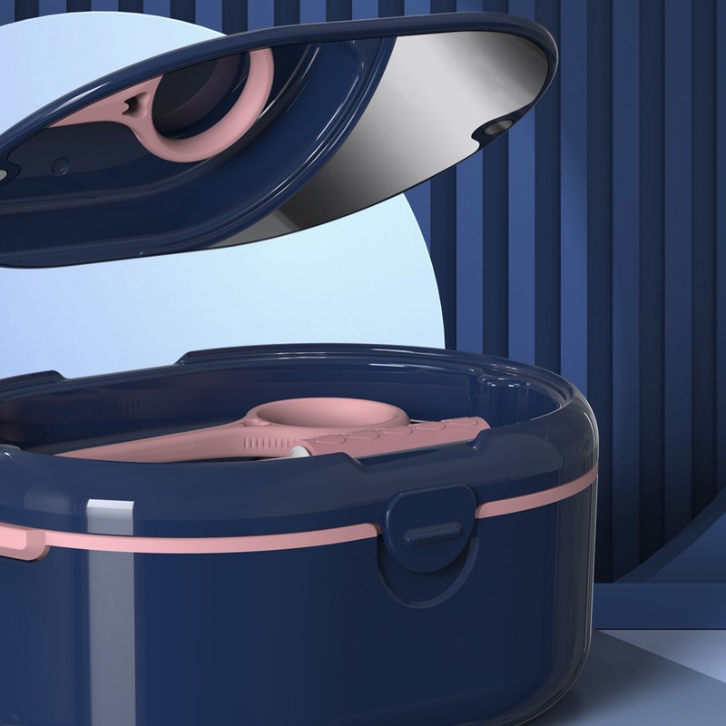 Denture Bath Box Cup Large Space Easy to Clean PP