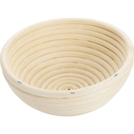 Westmark Cestino da lievitazione + rivestimento, Per 1000-1500g di impasto per pane, Rotondo, Diametro: 20,5 cm, Rattan, Beige, 3207227B
