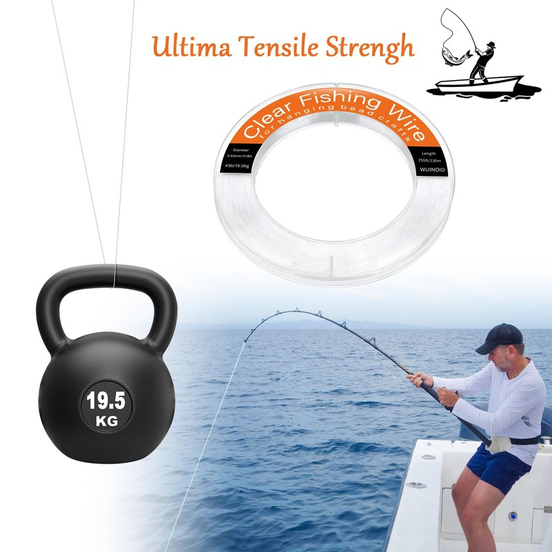 Clear Fishing Line Wire 755 ft, Invisible Fishing Wire Nylon