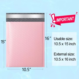 Famagic Bubble Mailers 10.5x16 Inch 25pc Light Pink Shipping Bags, Chic Packa...