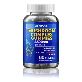 Gomitas De Hongos Gusevit - 10 Super Hongos, 60 Unidades