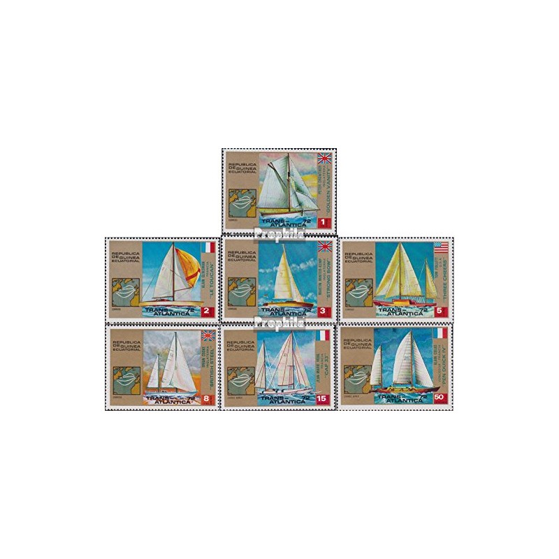 Prophila Collection Equatorial Guinea 200-206 (complete edition) 1973 Sailing Regatta