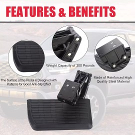 VEHITO PT392-35100 Bumper Step for Toyota 2012-2022 Tacoma Retractable Truck Bed Step