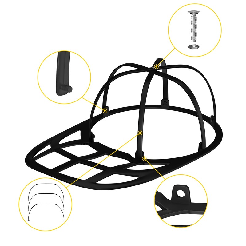 LONGD Baseball Cap Washer Cage - Sturdy Frame Laundry Protector