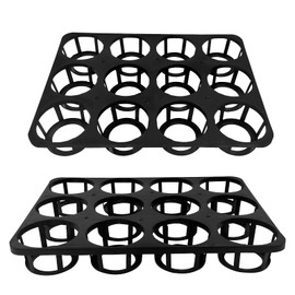 RooTrimmer 12-Pocket Nursery Planter Pots Shuttle Carry Trays 5-Pack 4 inches Round Seedling Plastic Pots Butterfly Carrier