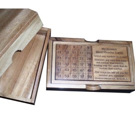 Creative Crafthouse Mysterious Mind Reader Cards in Wood Box with Cover - Mind Reading Wooden Number Cards - The Ultimate Magic Trick