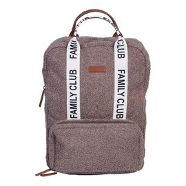CHILDHOME, Family Bag Changing Bag, Large Capacity, Multifunctional, Changing Mat Included, 11 Compartments, Insulated Pocket, Trolley Pass-Through, Pushchair Hook, 20.5L, Brown Teddy