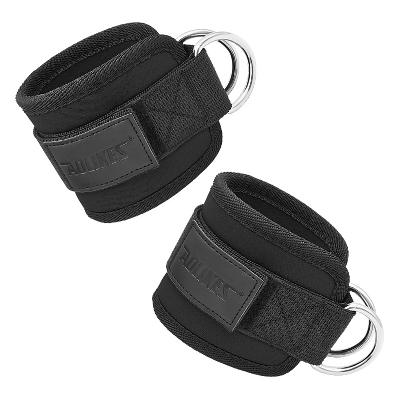 Adjustable Ankle Straps for Cable Machine Workouts – Padded Dual